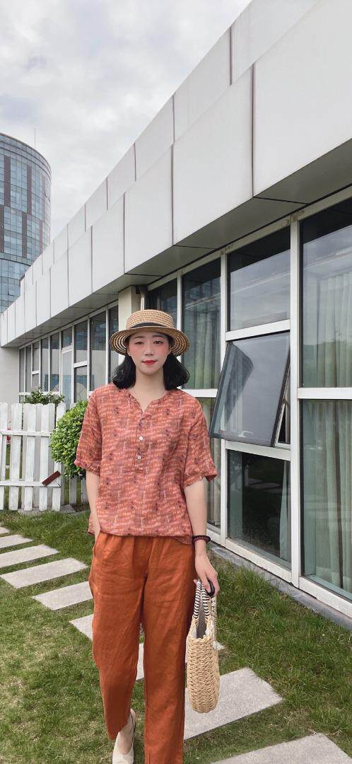 纯苎连衣裙小衫裤子裙子衬衣 时尚风 风淑女风休闲风，女装连衣裙，川哲