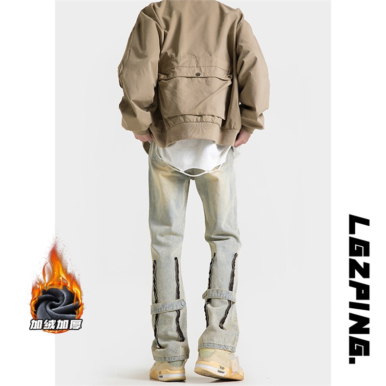 2025GK23129加绒无影墙大码美式微喇牛仔裤M-5XGK23902-特P50，男装牛仔裤，电商A022