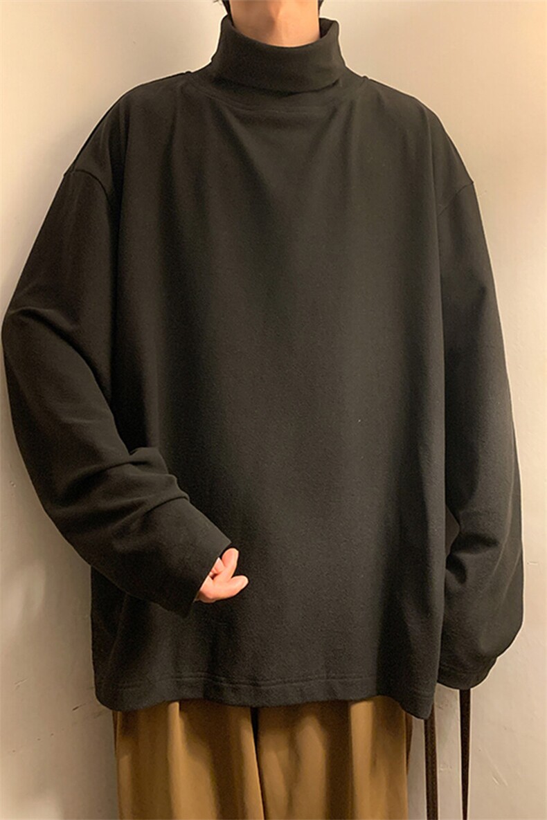 2024冬季新款港风黄墙大码德绒高领打底衫M-5XHT23702-特P20,男装T恤,电商A022
