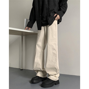 2024新款美式高街纯色直筒休闲裤宽松微喇男现货 K8191-P42图片