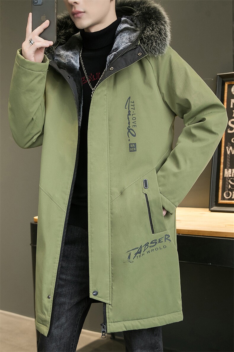 2025冬季男士派克服中长款冬季加绒加厚风衣连帽外套潮MY104-P90,男装风衣,星座1402-1