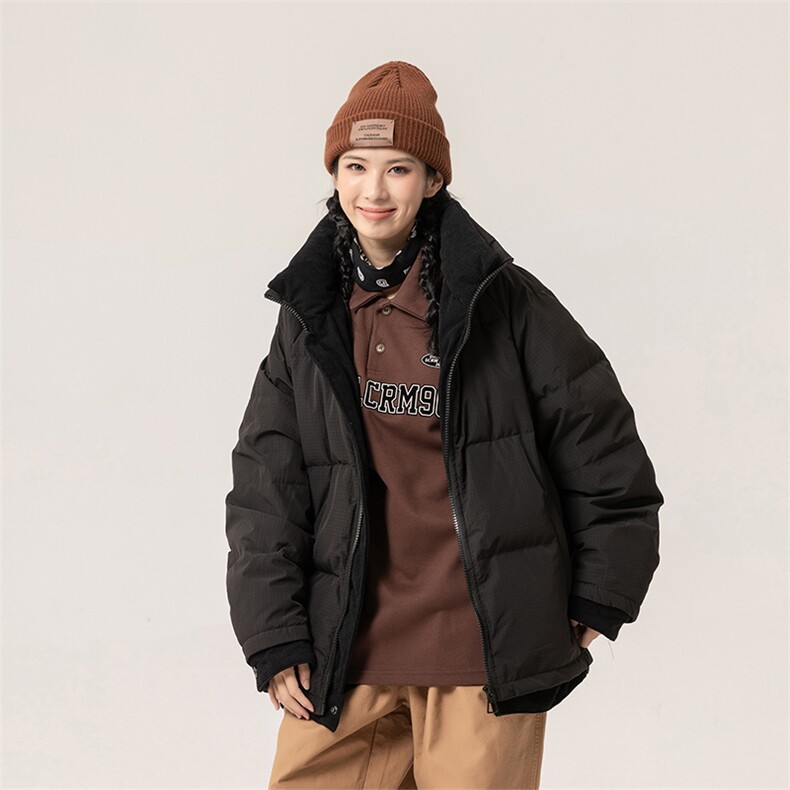 新标白鸭绒简约休闲立领外套纯色加厚羽绒服ESY0221-P205,男装羽绒服,电商B306