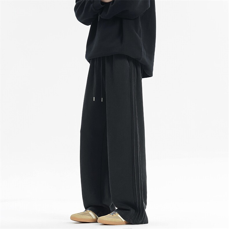 春季美式褶皱男重磅水洗做旧休闲裤阔腿拖地长裤k61p55控88，男装休闲裤，星座1011-1