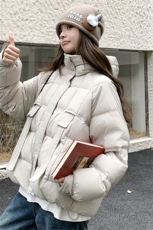 短款羽绒服女款冬季新款韩系小个子宽松外套，女装羽绒服，秀美人生