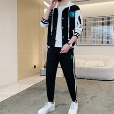 2024秋季卫衣棒球服连帽潮男装两件套青少年运动休闲套装DF316P70，男装休闲套装，电商A086