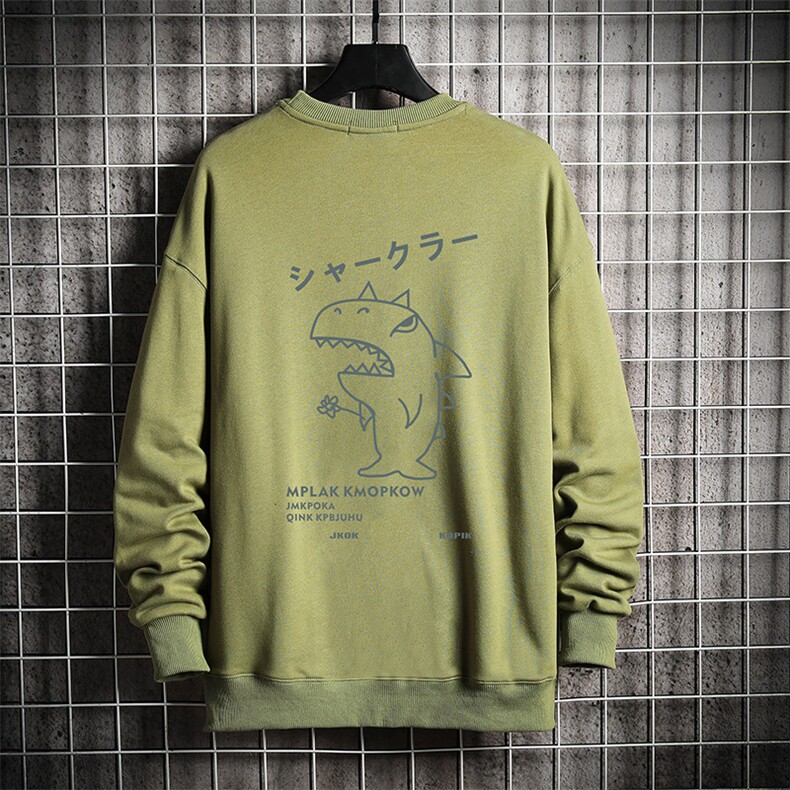 S6092-P35加绒-P40秋季圆领卫衣男大码韩版宽松长袖外套男,男装卫衣,电商A040A