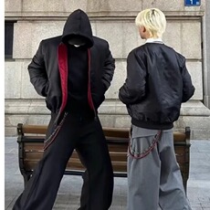 网图boxy正肩型男红内里防泼水短款夹克版棉服外套W1826/特P88，男装夹克，电商B350