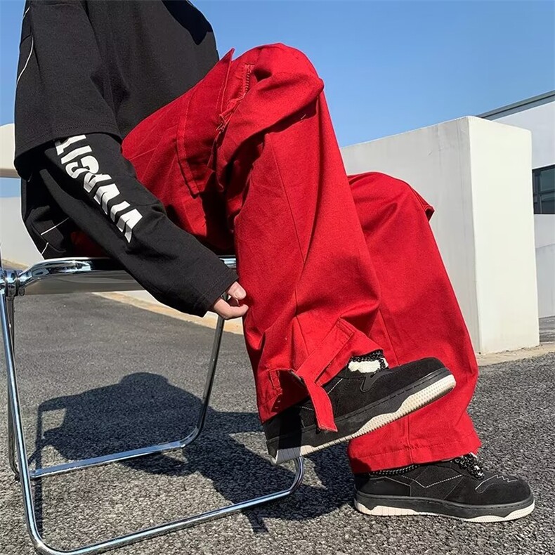 工装裤男欧美hiphop裤子直筒宽松炸街裤子高街ins潮牌GB393-P45,男装休闲裤,星座1008