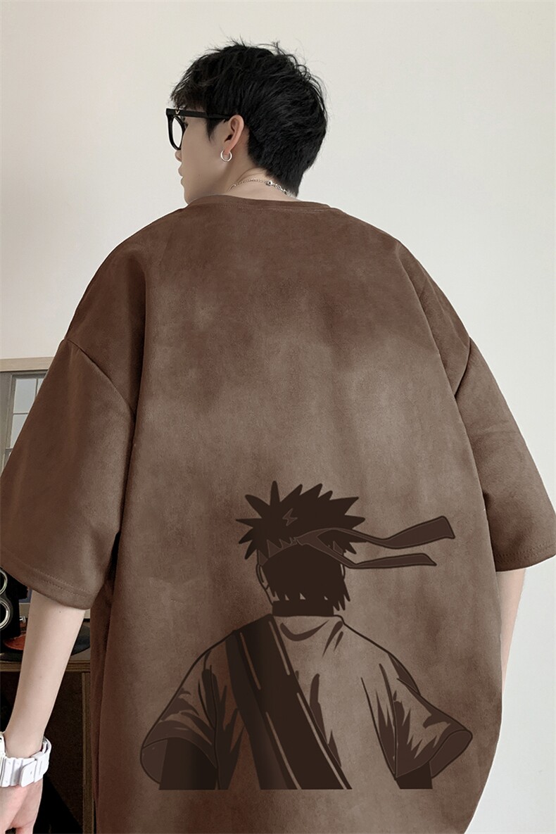 量大优可提供视频2024夏季麂皮绒短袖T恤D223A-LPT2436-P20,男装T恤,电商019-1