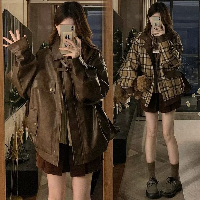 W9352-P78潮流秋季新款外套潮流上衣服男女夹克韩版百搭2025,男装夹克,电商B323A