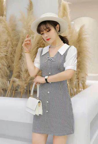 夏季新款连衣裙，女装连衣裙，布丁花