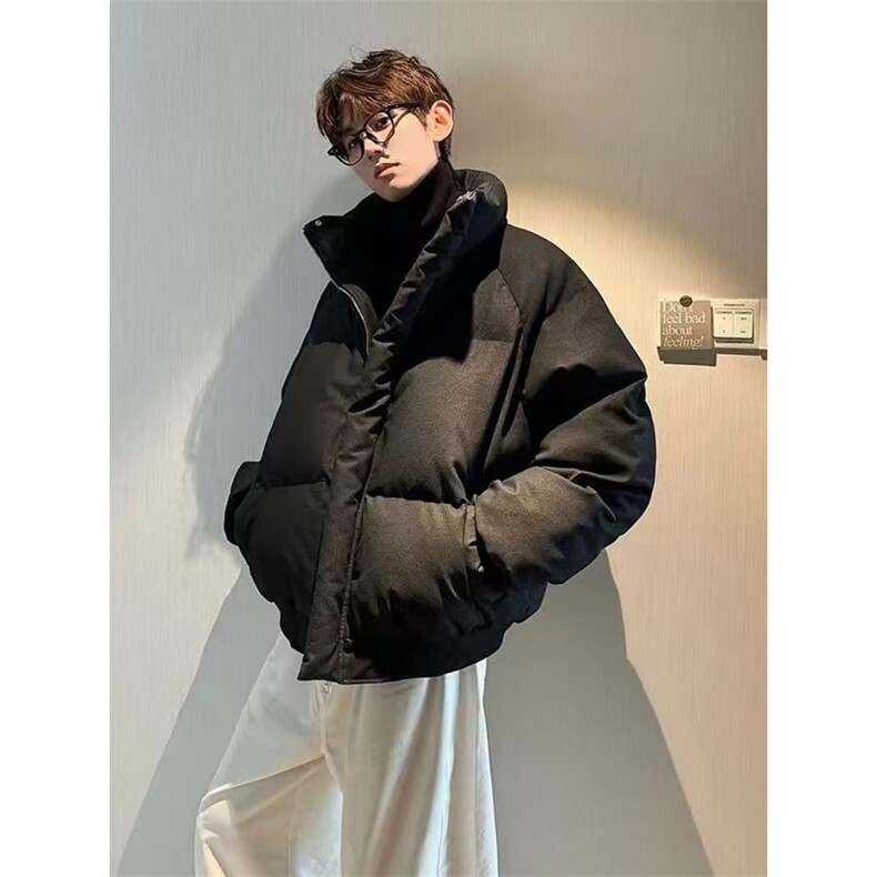 （帆皮布）冬季立体纹理感休闲简约百搭立领加厚棉服,男装棉衣,星座216-1