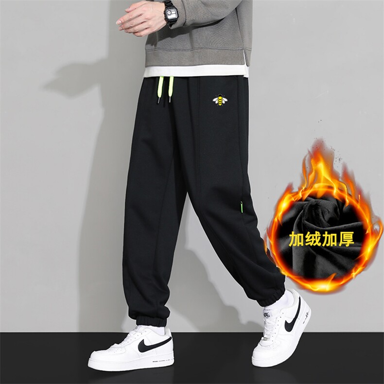 23冬季新款加绒加厚休闲裤青年男士裤工装裤子束脚裤K6693加绒P38图片