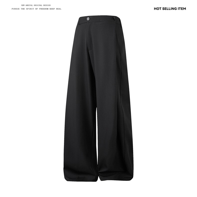 垂感阔腿西装裤cleanfit高级感直筒休闲长裤504-K868-P40控68，男装西服套装，星座504