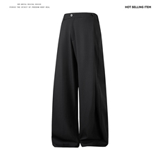 垂感阔腿西装裤cleanfit高级感直筒休闲长裤504-K868-P40控68，男装西服套装，星座504
