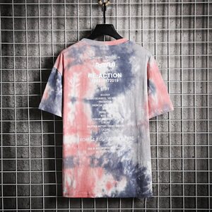 爆款主推703-T186-P32  夏季男士大码扎染印花T恤 大码图片