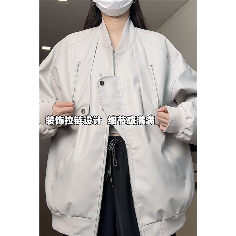 PU皮夹克多拉链设计感假两件皮外套DY2317-特P80,男装夹克,星座1213