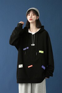 7XL-M2023秋季新款慵懒风连帽卫衣男女无性别中性风上衣加大码,男装卫衣,钱塘717(原712)
