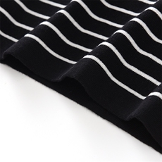 纯棉线针织短袖T恤男士圆领黑白条纹休闲半袖打底衫夏季上衣，男装T恤，牧绒家园高端店