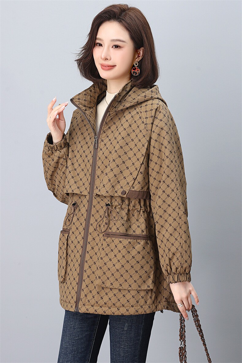 冬装加绒加厚外套中年时尚仿兔毛派克服中老年女宽松棉服,女装大码女装,奕阳依阁