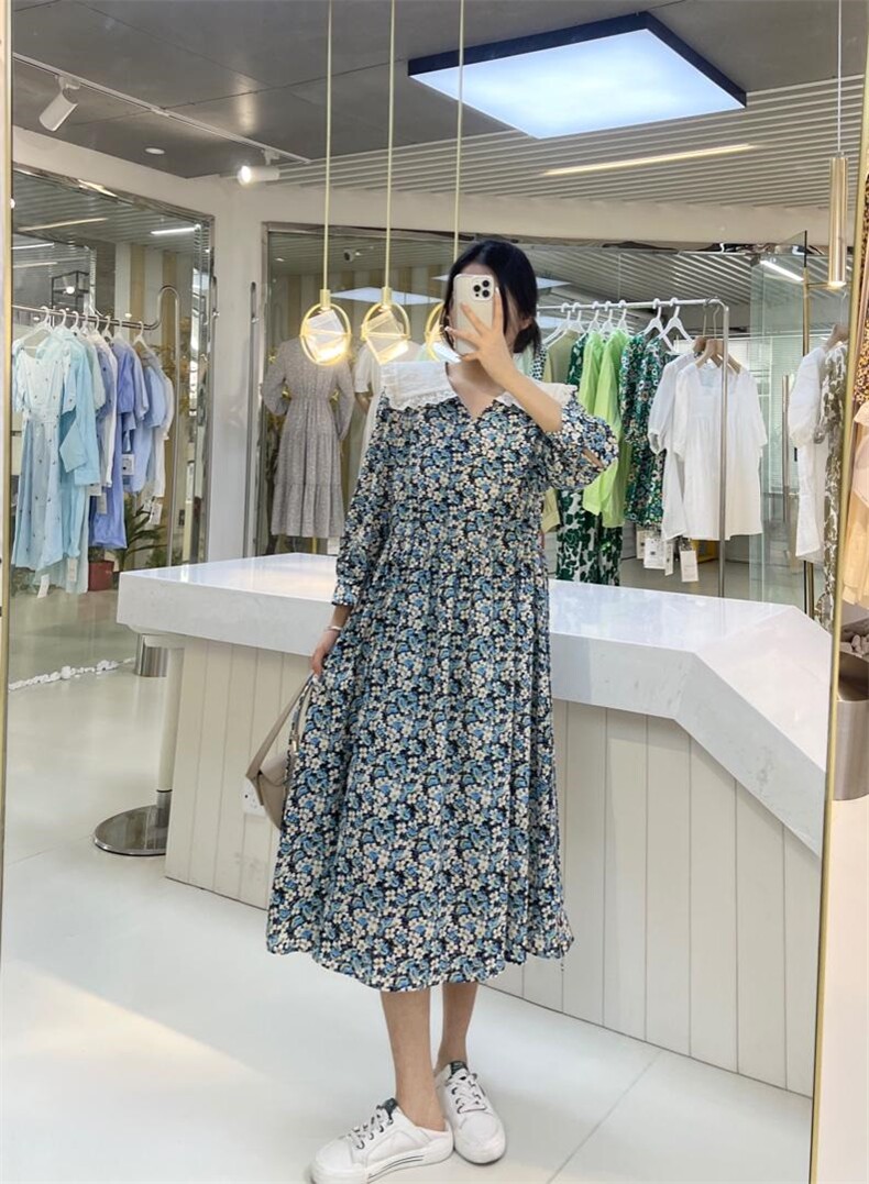 2022新款百搭碎花连衣裙,女装连衣裙,QIANCHEN 谦晨