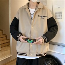 潮流夹克潮男双层毛呢拼接夹克Y95P58，男装夹克，星座1116-2