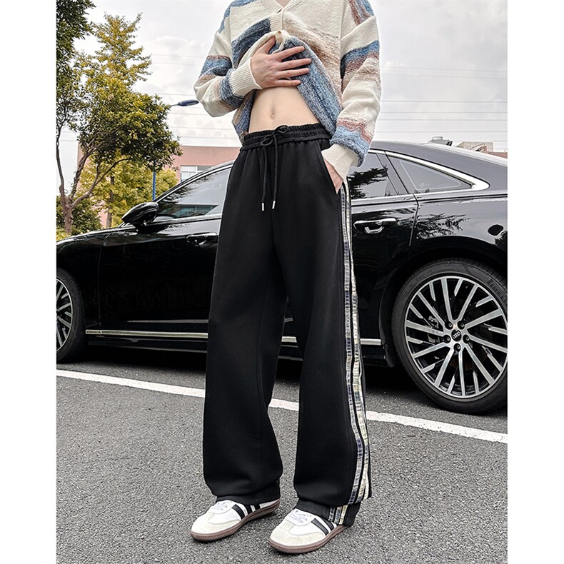 A178-XK60023-P35美式直筒休闲卫裤三条杠长裤青少年透气裤子,男装休闲裤,电商A178