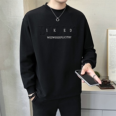 2025新款秋季卫衣男款高级感3D字母钢印长袖打底衫A313-5802-P78，男装T恤，电商A313
