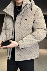 冬季新品男士字母皮羽绒服连帽就品质【标50绒】，男装羽绒服，星座414（原B263）