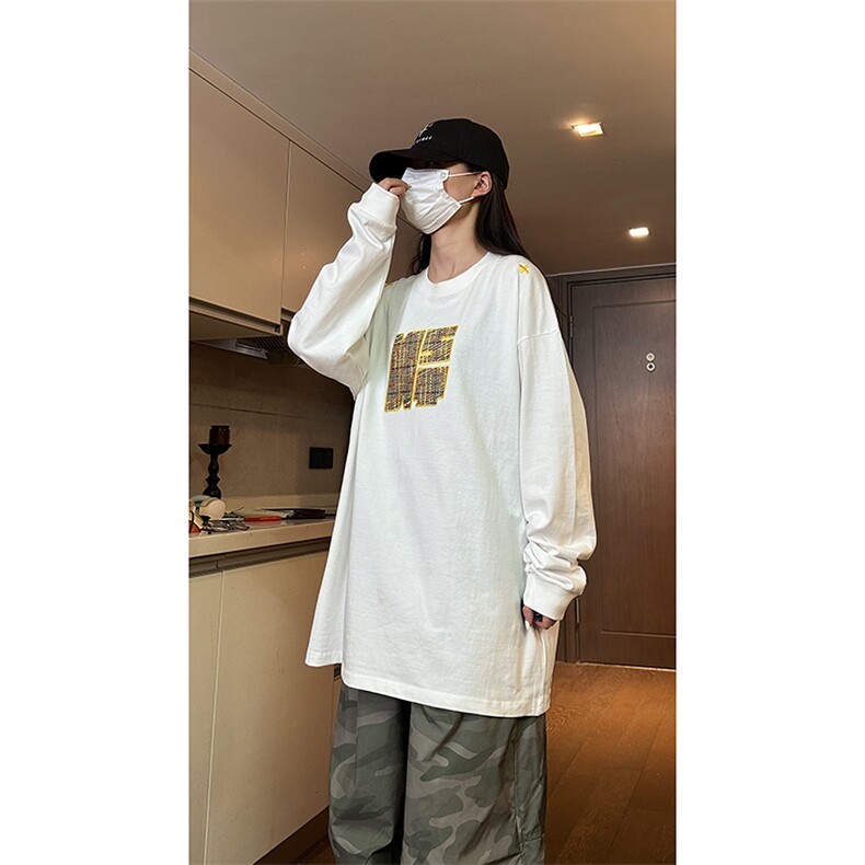 自家图现货纯棉情侣宽松圆领刺绣风卫衣T恤男女WY18-特P35控58,男装T恤,星座205-5