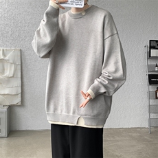 8XL-M假两件毛衣秋冬美式复古设计感针织衫慵懒线衣外套MY1505P68，男装针织衫/毛衣，电商B238