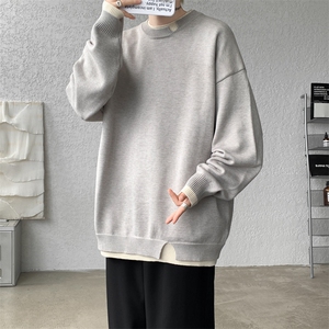 8XL-M假两件毛衣秋冬美式复古设计感针织衫慵懒线衣外套MY1505P68图片