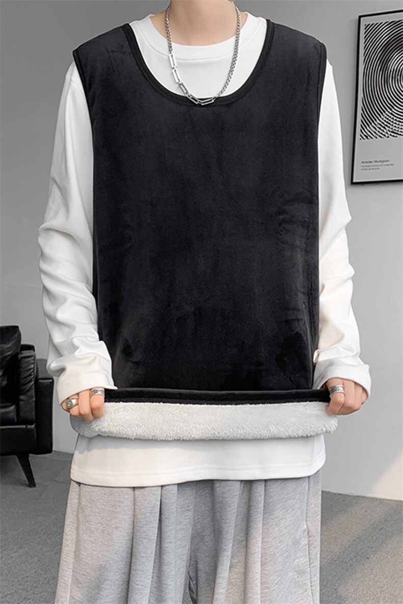 8XL-M德绒羊羔绒背心男加绒加厚保暖内搭坎肩马甲打底衫BR001P30,男装背心/马甲,电商B312