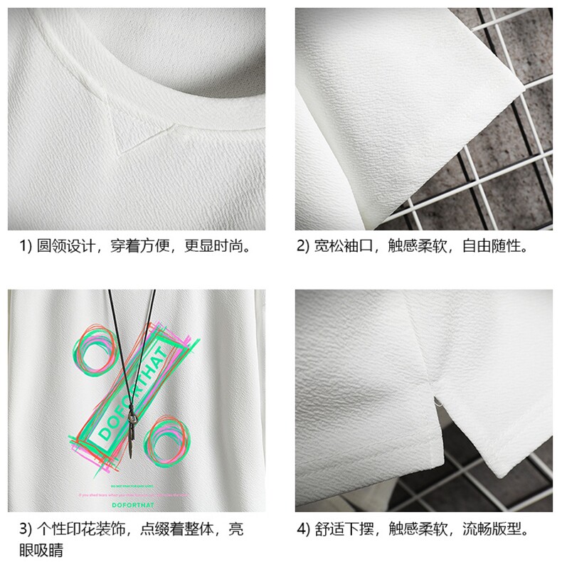 Q11171-P30春夏季七分袖t恤男大码五分袖男短袖中袖网格挂拍,男装T恤,电商A040A
