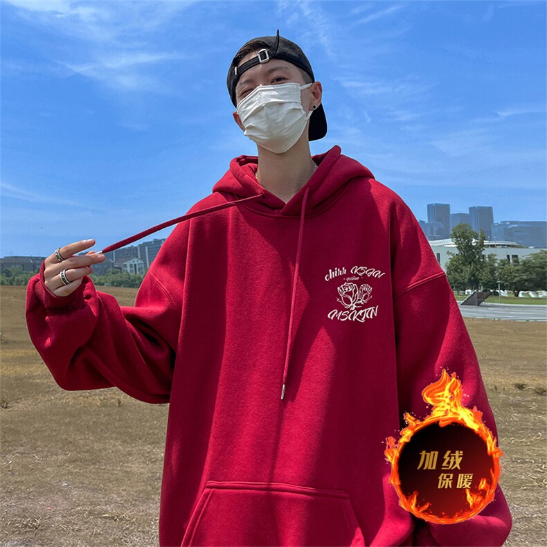 数据500克重磅秋冬美式加绒加厚卫衣外套H1320常规特P35绒P40,男装卫衣,电商A486