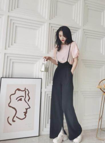 韩版显瘦大长腿背带裤,女装,YO\VLF雅洛菲