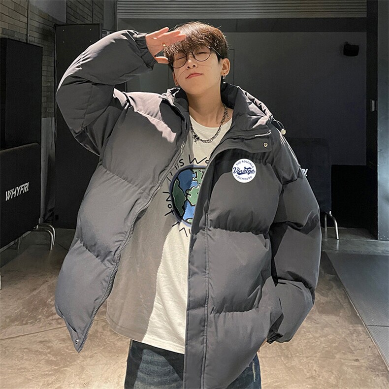现货抖音得物可供视频三防加厚羽绒连帽棉衣外套面包棉服85527,男装棉衣,电商A486