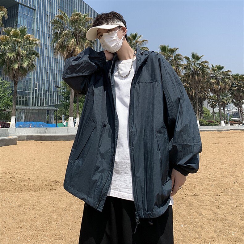 Wt118-P37夏季宽松型冰丝防晒服,男装夹克,星座1501-1