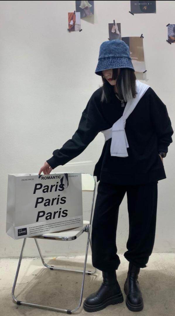 粗纹卫衣可套装，女装卫衣/绒衫，Alissa Lin