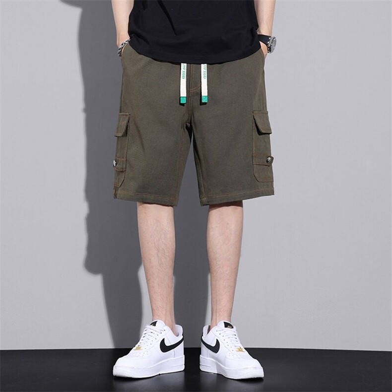 2025夏季新款男工装短裤夏季纯棉薄款美式潮牌加大加肥休闲,男装牛仔裤,星座715-4