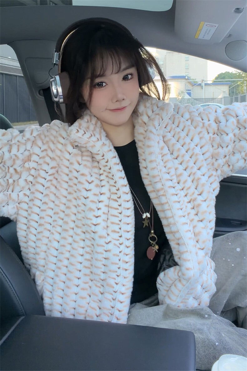 冬季男士棉服兔毛条纹绒虎皮纹宽松加绒加厚外套棉衣特p95,男装棉衣,电商B319