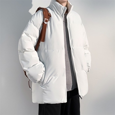情侣oversize棉服冬季新款韩版学生连帽假两件港风宽松百搭厚外套，男装棉衣，星座1013