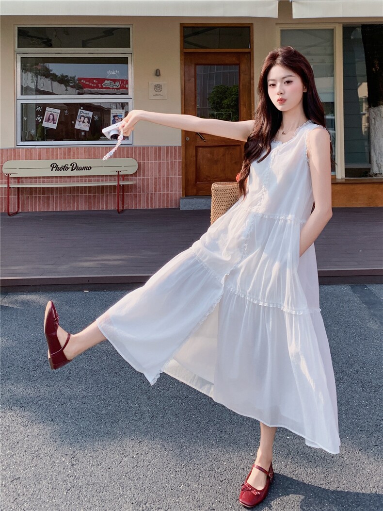 2026年夏季新款时尚潮流舒适飘逸大摆仙女连衣裙,女装连衣裙,心心服饰