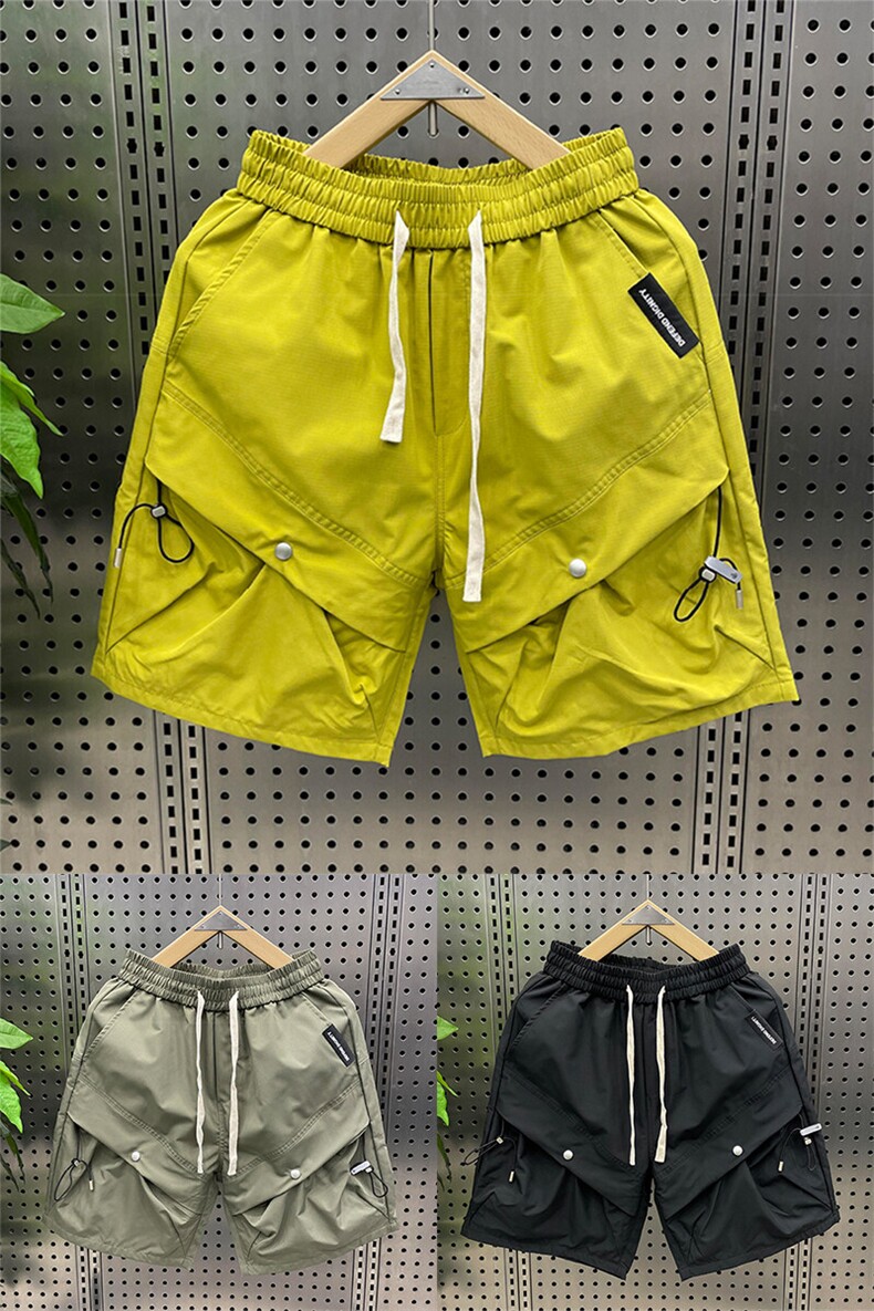 潮牌大口袋工装短裤男士夏季个性兜兜袋美式宽松五分裤MS3012P42,男装牛仔裤,电商A089-1