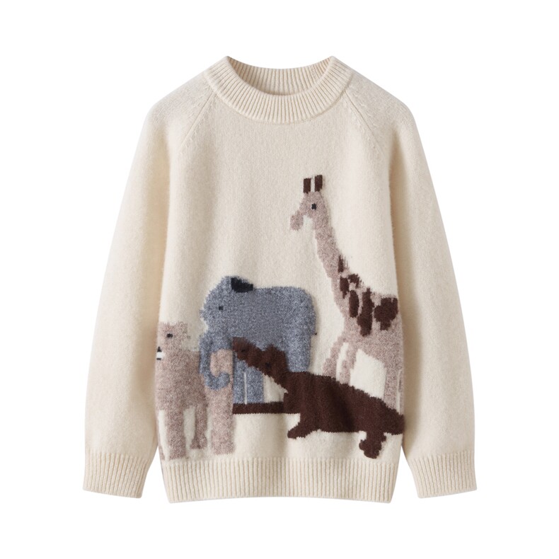 儿童时尚百搭通勤简约休闲羊毛衫，童装儿童羊毛衫，伊绒腾羊绒