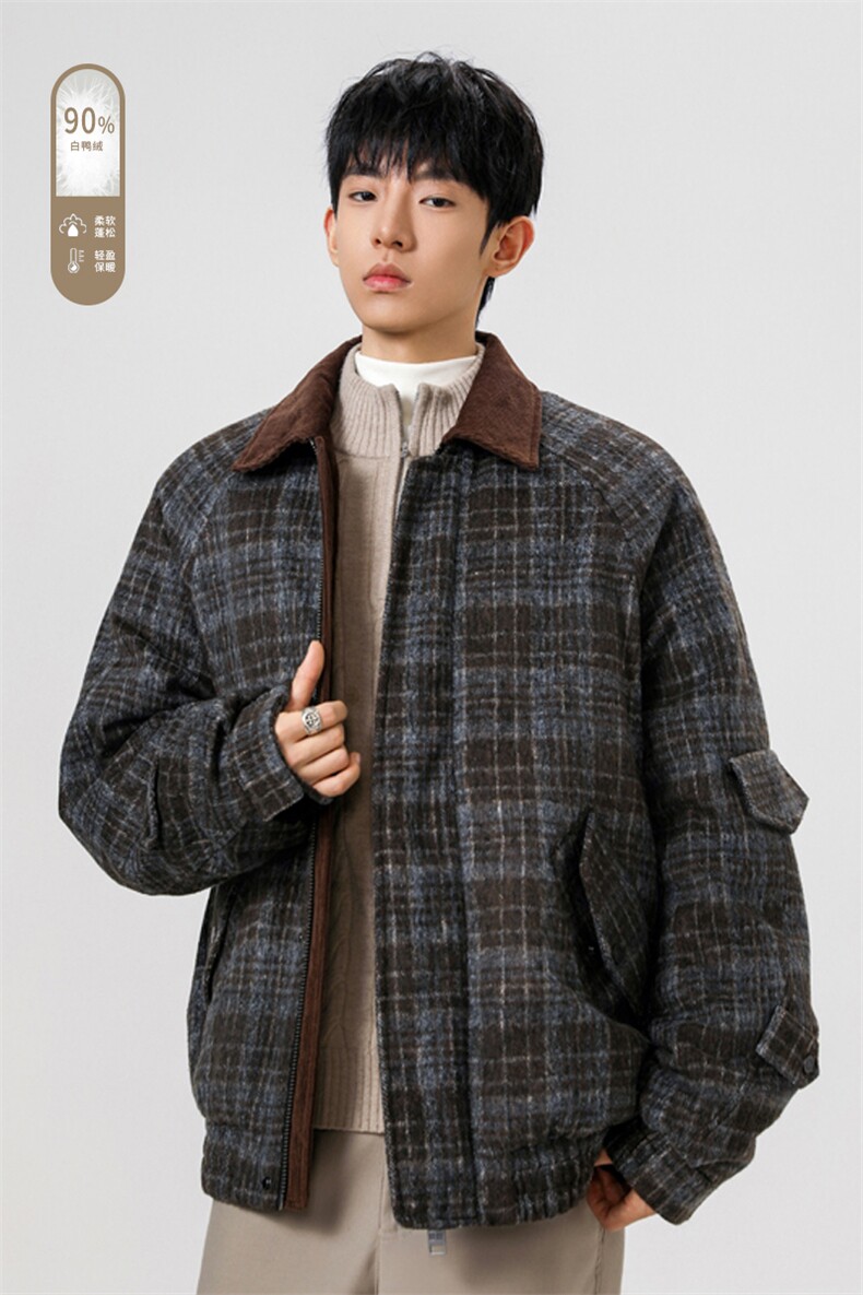 2025冬季新款港风无影大码90%白鸭绒羽绒服M-3XLG9902-特P220,男装羽绒服,电商A022
