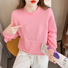 小熊卫衣女士2021年新款宽松韩版薄款春秋季外套ins潮上衣服，女装卫衣/绒衫，潮品会