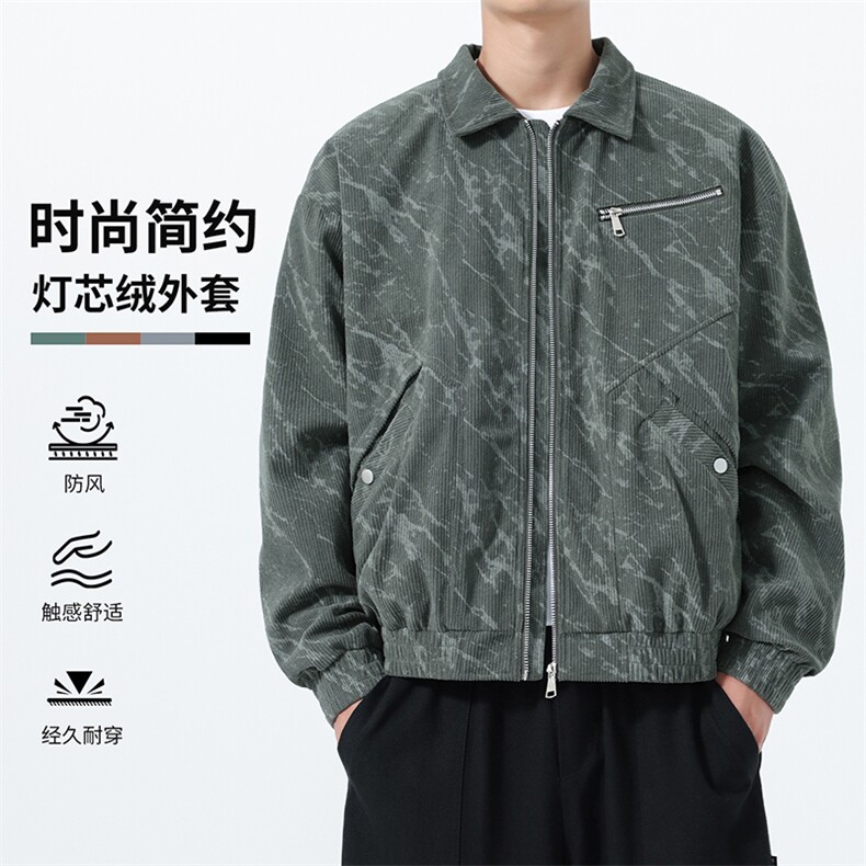 311B-1-898-P60控98秋季新款夹克外套男翻领户外休闲上衣图片