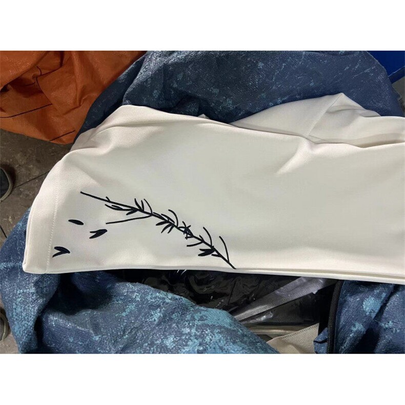 新中式竹子刺绣男士夏季长裤休闲裤子K8002P35,男装休闲裤,星座1904A-1