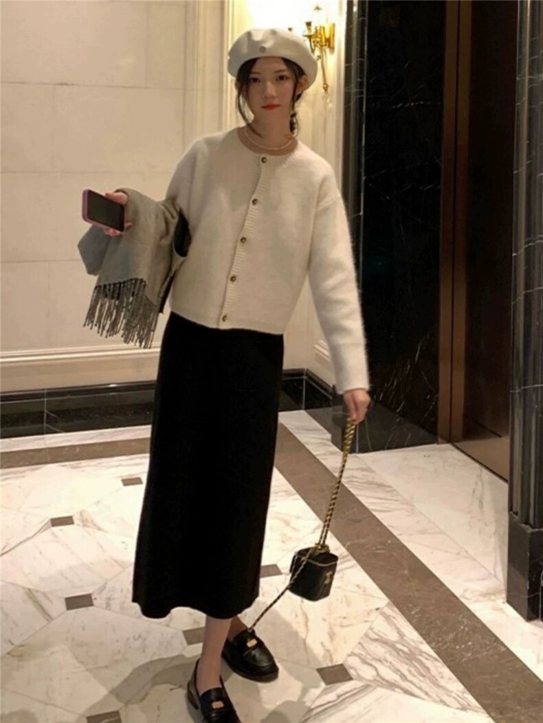 春秋韩版羊毛衫女开衫圆领短款宽松百搭打底衫毛衣,女装羊毛衫,恩泰羊绒